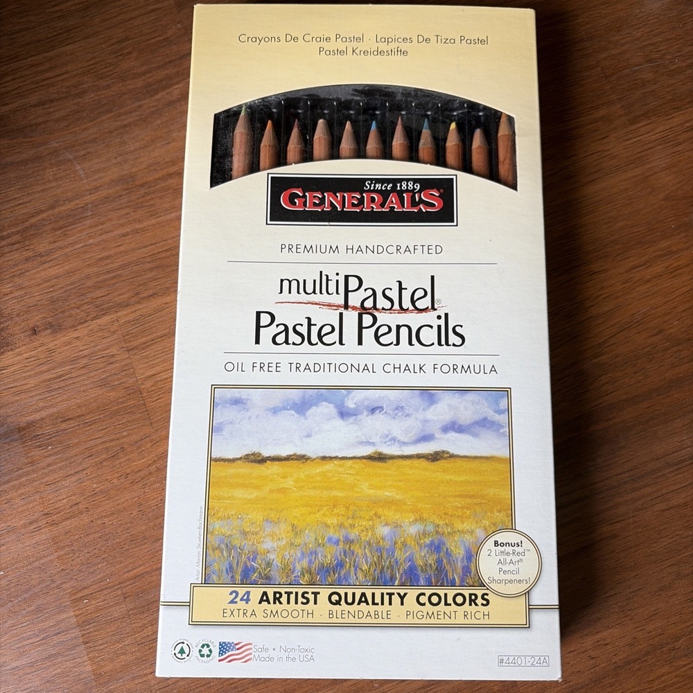 General's Multi Pastel Chalk Pencils Set of 23 Artist Brand New sketch drawing